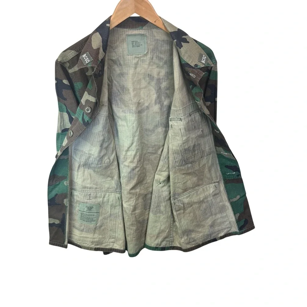 American Apparel US Military woodland camo BDU Jacket staff BCSO medium regular‎
